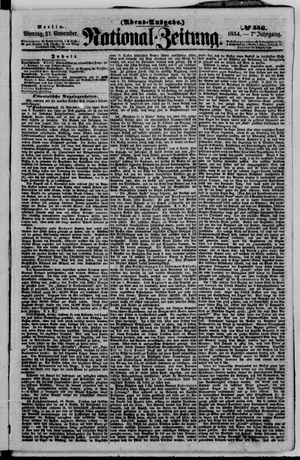 National-Zeitung vom 27.11.1854
