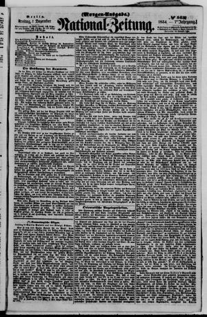 Nationalzeitung vom 01.12.1854