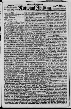 Nationalzeitung vom 05.12.1854