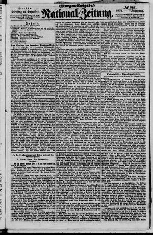 Nationalzeitung vom 12.12.1854