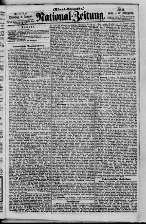 Nationalzeitung vom 02.01.1855