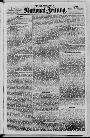 Nationalzeitung vom 09.01.1855