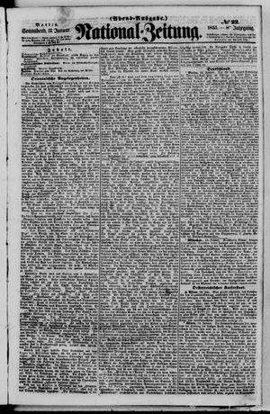 Nationalzeitung vom 13.01.1855