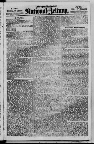 Nationalzeitung vom 16.01.1855