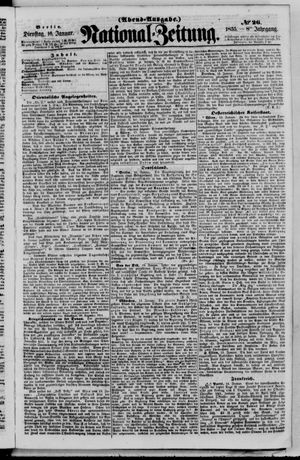 Nationalzeitung vom 16.01.1855