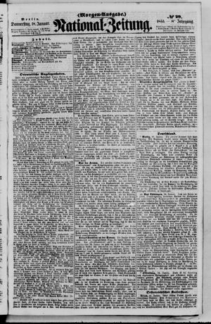 Nationalzeitung vom 18.01.1855