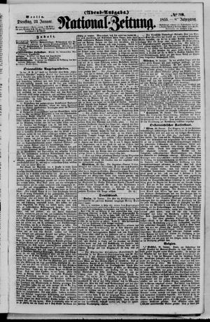 Nationalzeitung vom 23.01.1855