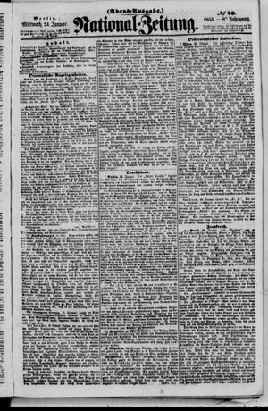 Nationalzeitung vom 24.01.1855