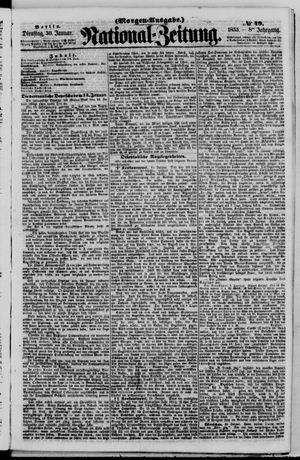 Nationalzeitung vom 30.01.1855