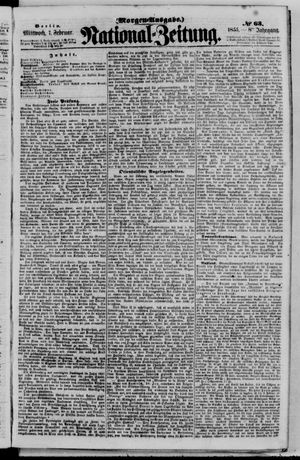 Nationalzeitung vom 07.02.1855