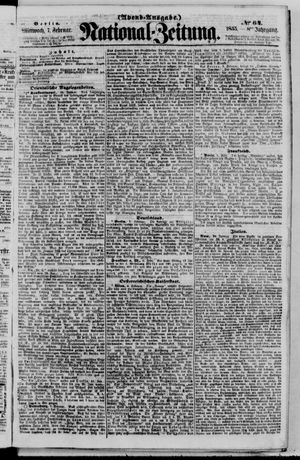 Nationalzeitung vom 07.02.1855