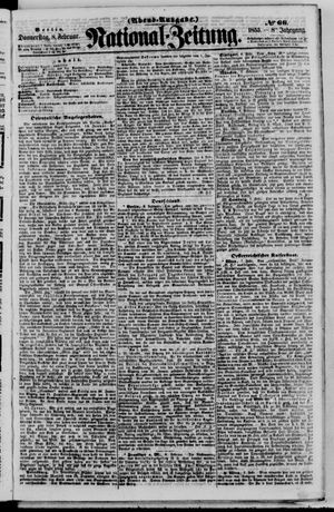 Nationalzeitung vom 08.02.1855