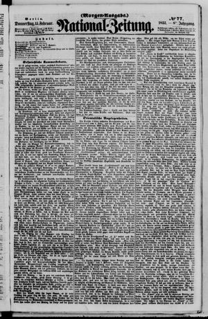 Nationalzeitung vom 15.02.1855
