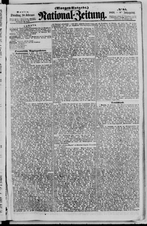 Nationalzeitung vom 20.02.1855