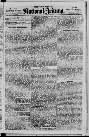 Nationalzeitung vom 22.02.1855