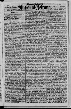 Nationalzeitung vom 27.02.1855