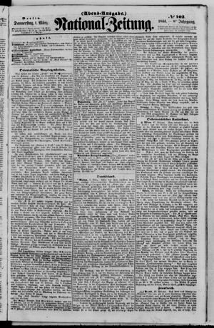 Nationalzeitung vom 01.03.1855