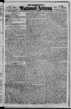 Nationalzeitung vom 02.03.1855
