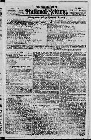 Nationalzeitung vom 31.03.1855