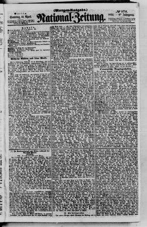 Nationalzeitung vom 15.04.1855