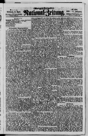 Nationalzeitung vom 25.04.1855