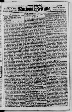 Nationalzeitung vom 26.04.1855