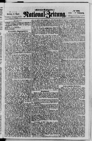 Nationalzeitung vom 27.04.1855