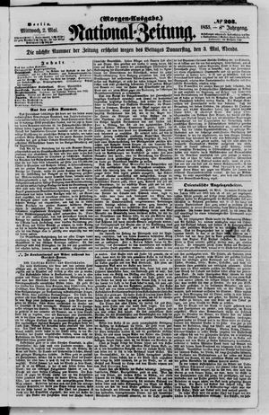 Nationalzeitung vom 02.05.1855