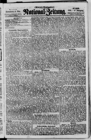 Nationalzeitung vom 12.05.1855