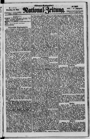 Nationalzeitung vom 22.05.1855