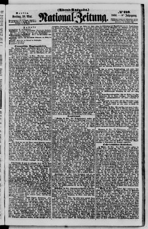 Nationalzeitung vom 25.05.1855