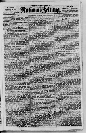 Nationalzeitung vom 09.07.1855