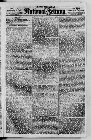Nationalzeitung vom 12.07.1855