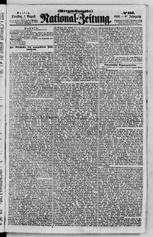 Nationalzeitung vom 07.08.1855