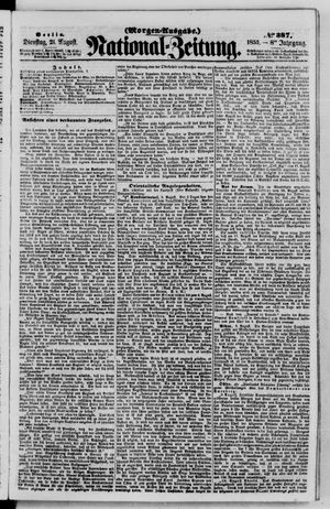 Nationalzeitung vom 21.08.1855