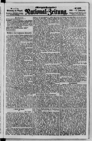 Nationalzeitung vom 22.08.1855