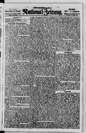 Nationalzeitung vom 23.08.1855