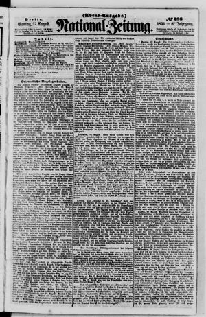 Nationalzeitung vom 27.08.1855