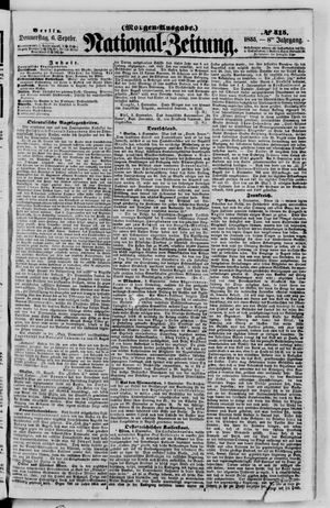 Nationalzeitung vom 06.09.1855