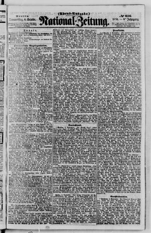 Nationalzeitung vom 06.09.1855