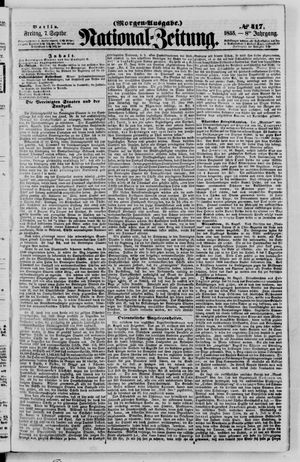 Nationalzeitung vom 07.09.1855