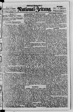 Nationalzeitung vom 08.09.1855