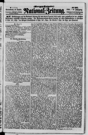 Nationalzeitung vom 15.09.1855