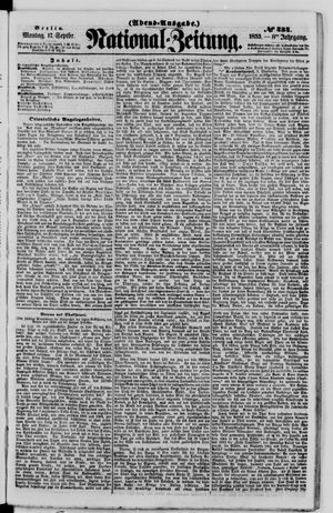 Nationalzeitung vom 17.09.1855