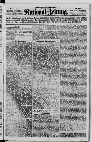 Nationalzeitung vom 18.09.1855