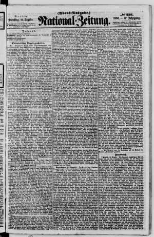 Nationalzeitung vom 18.09.1855