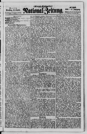 Nationalzeitung vom 25.09.1855