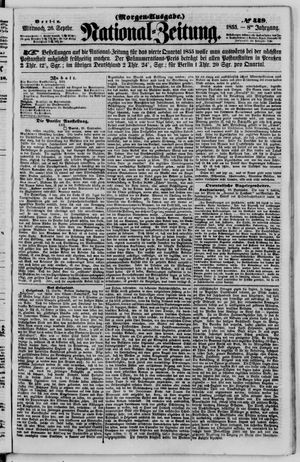 Nationalzeitung vom 26.09.1855