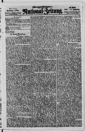 Nationalzeitung vom 07.10.1855
