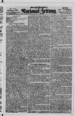 Nationalzeitung vom 09.10.1855